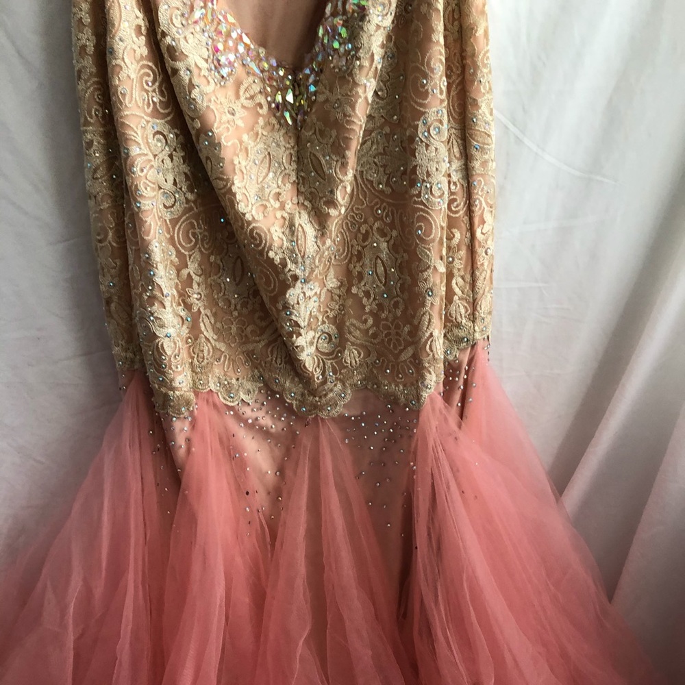 Pink & Cream Rhinestone Dress - Picture 2 of 4